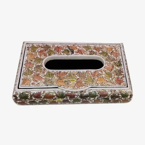 Chinar Embossed Paper Mache Tissue Box "Hand Crafted"