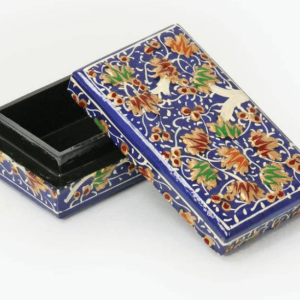 Blue Flower Tree "Handmade" Paper Mache Box